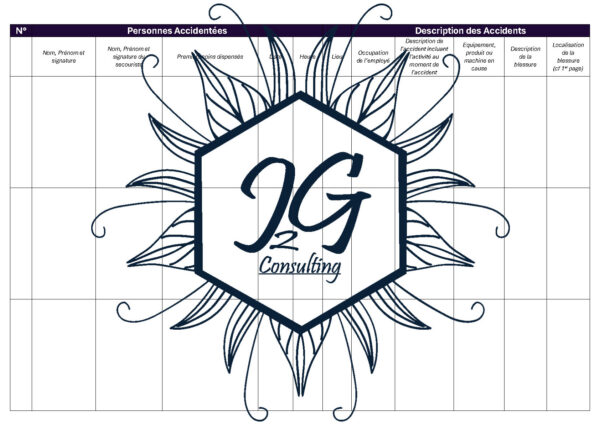 Registre des premiers secours